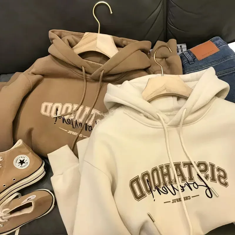 

plus size Women's Sweater New Autumn And Winter American Vintage Wide Print Sweatshirt