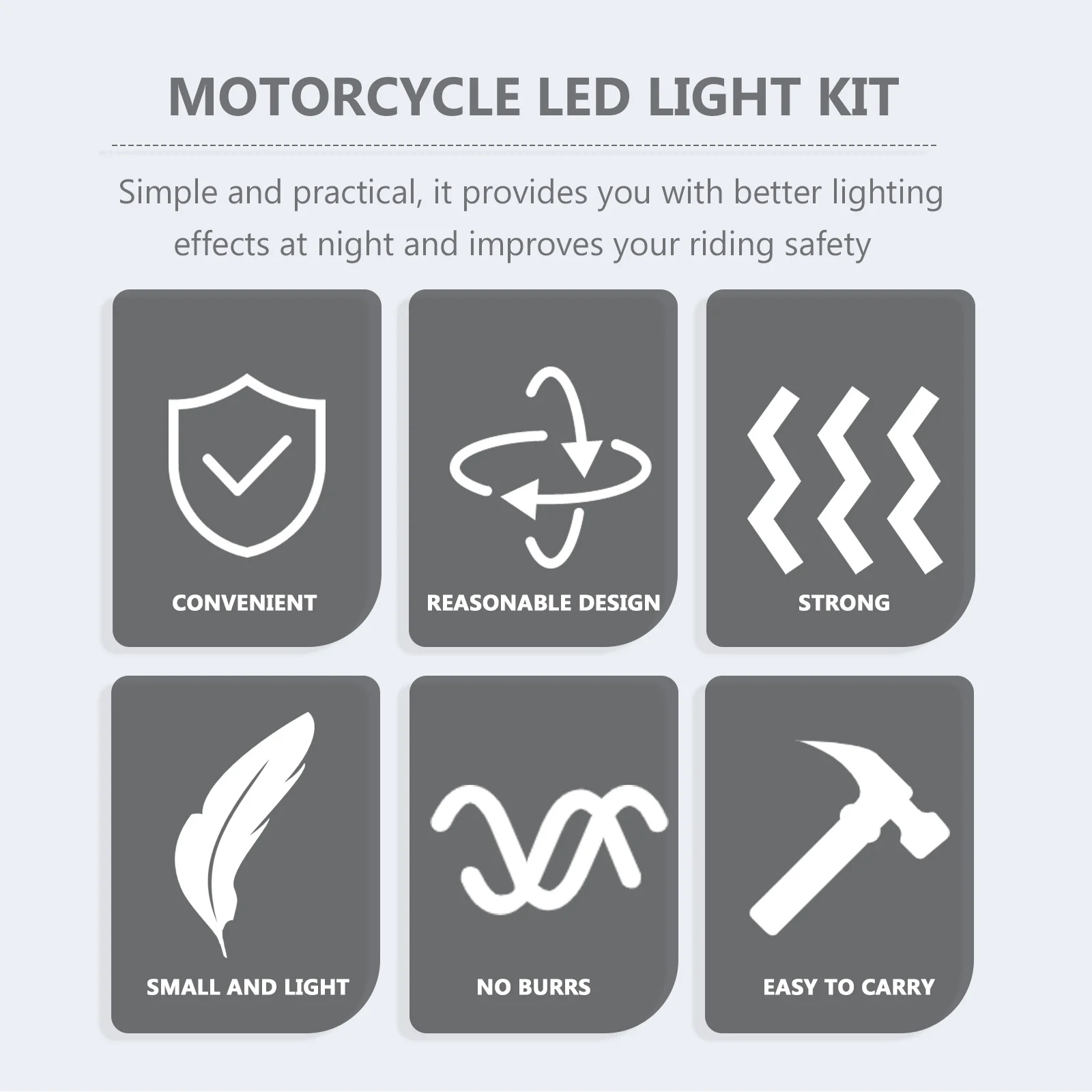 

Led Super Bright Electric Motorcycle Lights Durable Waterproof For Tricycle Car Motorcycle Driving Fog