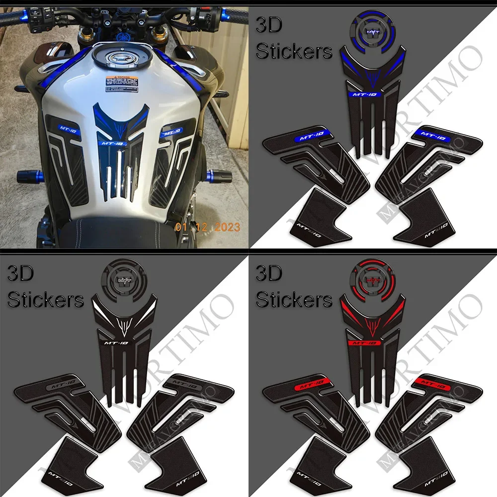 Motorcycle Tank Pad For Yamaha MT10 FZ10 FZ MT - 10 MT-10 SP Grips Gas Fuel Oil Kit Knee Protector Hyper Naked Stickers Decals