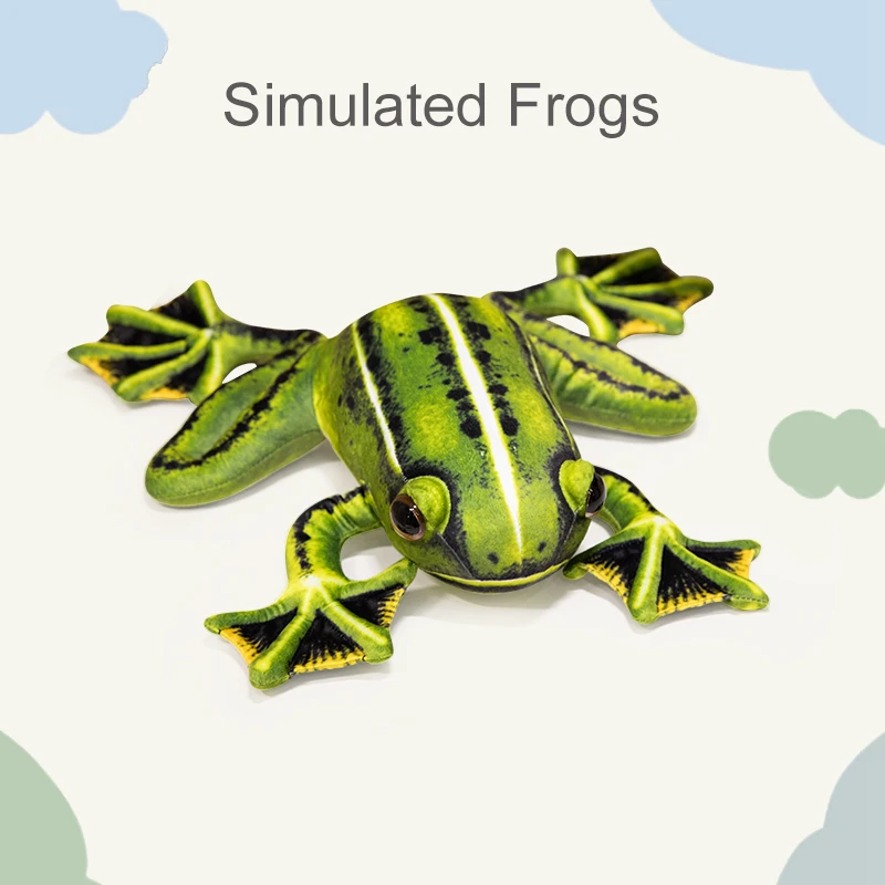 

Realistic Frog Plush Toy for Kids Soft Stuffed Crawling Animal Cool Funny Home Decor Gift Creative Children's Playtime Companion