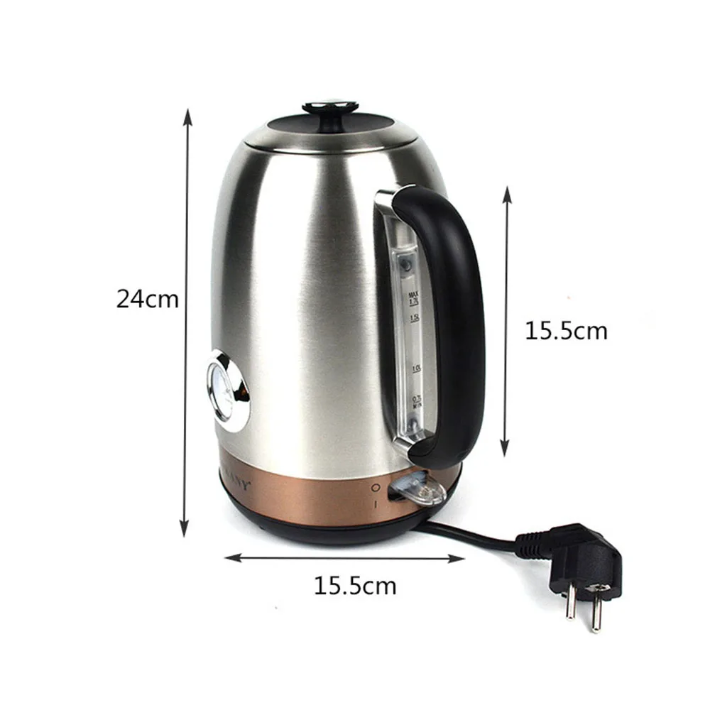 家庭用ステンレス鋼電気ケトル、断熱ティーポット、高速加熱、自動電源オフケトル