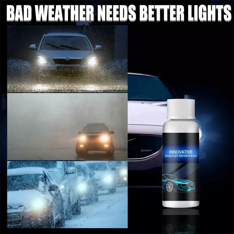 Car Headlight Repair Fluid Innovative Headlight Repair Polish Cleaner Agent Restoration Instantly Remove Oxidation Dirt Haze