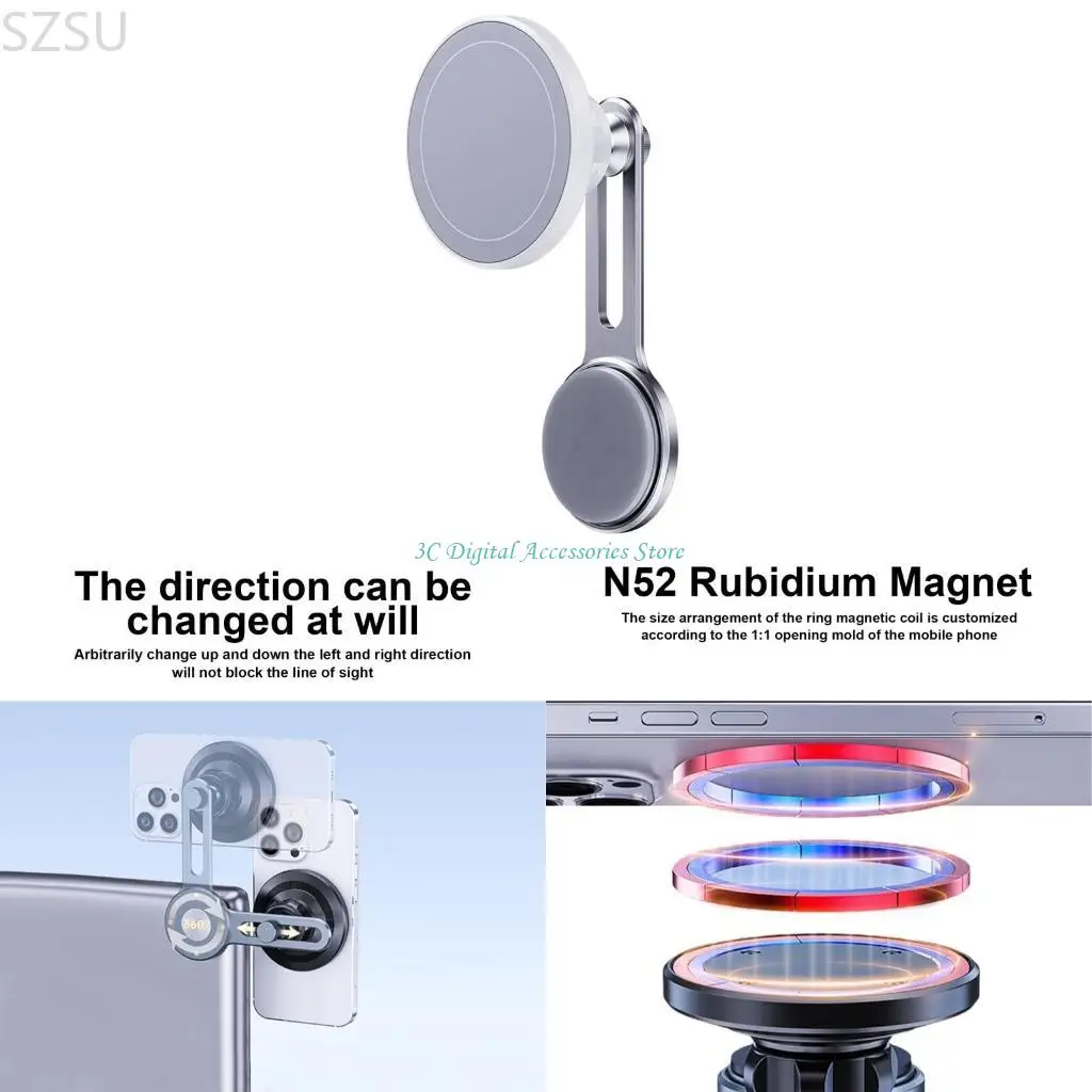 

SZSU Car Mount Support Holder Universal Phone Holder Adjustable Aluminum Stand Fit Screen