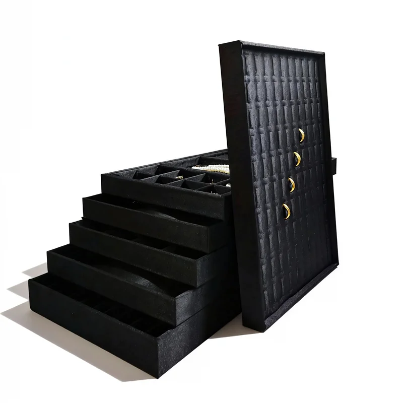 

Черный матовый кожаный лоток для хранения ювелирных изделий, кольцо, шпилька, ожерелье, подвеска, браслет, тарелка для хранения и демонстрации