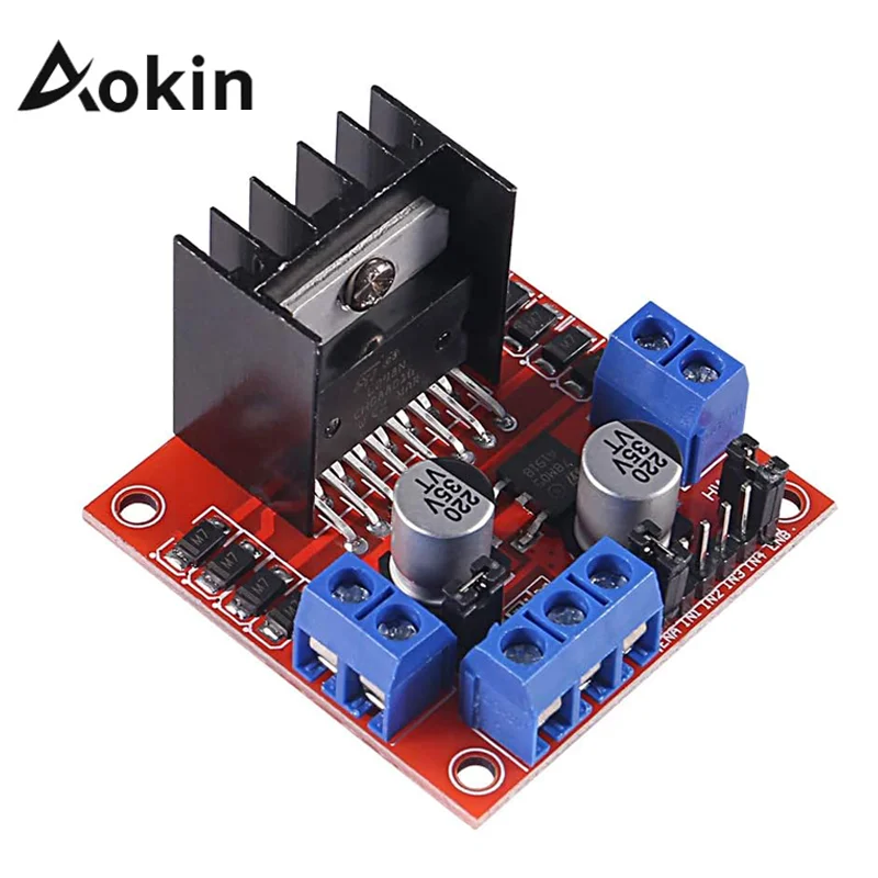 Aokin L298N Motor Drive Controller Board DC Dual H-Bridge Robot Stepper Motor Control and Drives Module for Arduino