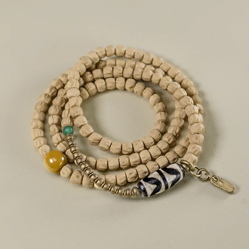 Bracelet Necklace Dual-purpose Bead String Ethnic Style Passion Seed Multi-layer Buddha Bead Bracelet Men's and Women's
