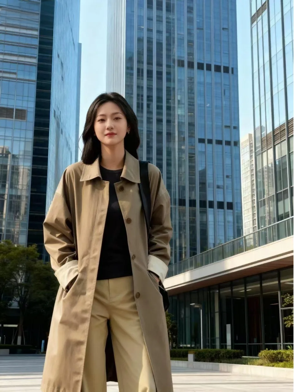 Jaet – manteau d'extérieur polyvalent pour femmes, couleur kaki, ample, décontracté, saison printemps-automne 2025, amincissant, moyen et Long