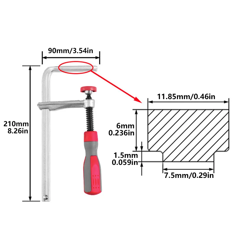 1Pc 160mm Wood Handle Guide Rail Clamps with Screw Action Arm for Woodworking MFT Table and Cutting Track