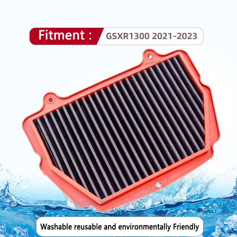 

Для Suzuki GSX 1300R GSXR1300 GSX1300R Hayabusa 2021 2022 2023 2024 элемент воздушного фильтра с высоким расходом очиститель воздухозаборных фильтров