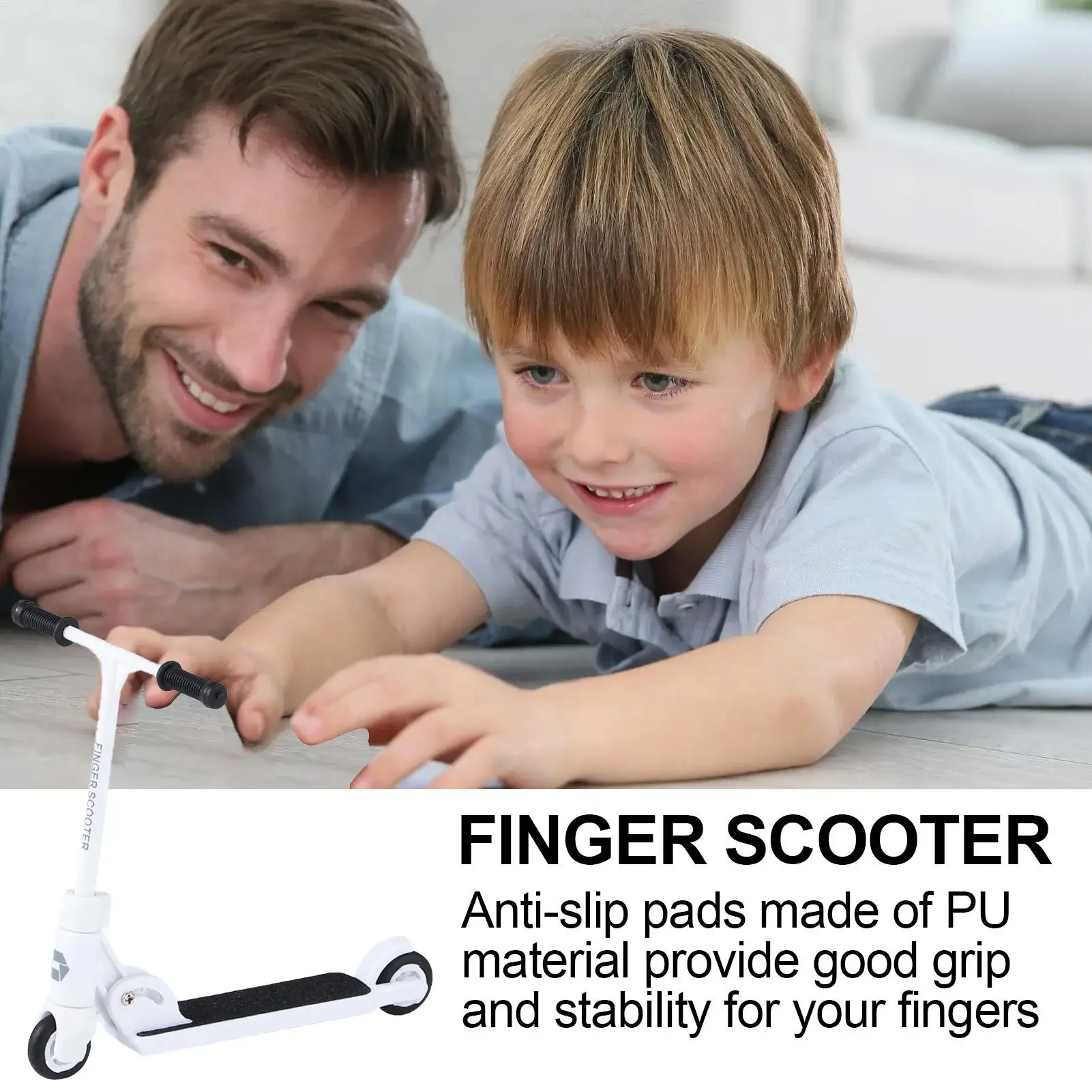 Kids Kick Scooter Finger Foldable Finger Scooter Elastic wheels with brake design, creative mini desktop skateboard toy car