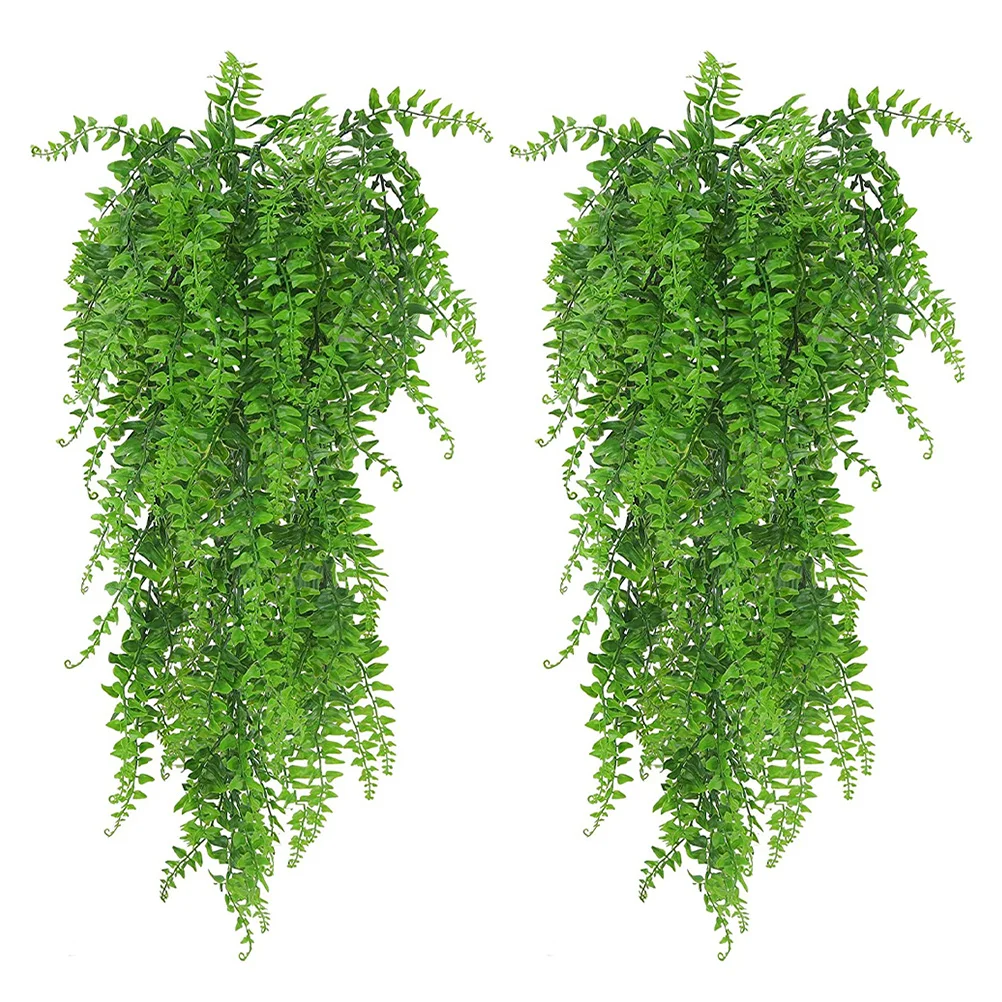 

2Pcs Artificial Hanging Greenery Plants DecorVines for Home Office Faux Leaf Room Decor Long Lasting Beautiful