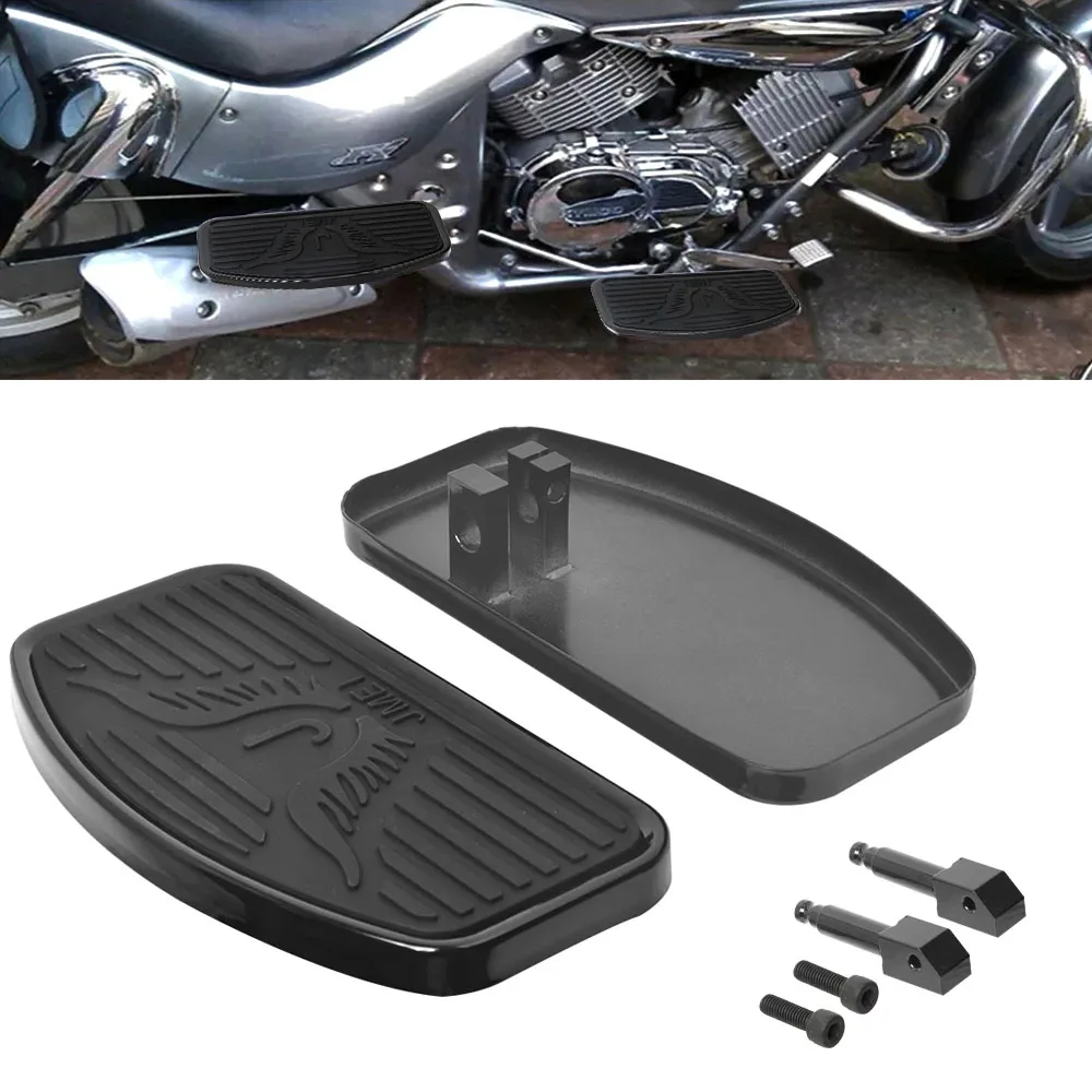 Motorcycle Front Driver Footpegs Floorboards Footrest For Honda Yamaha V-STAR XVS 400 Kawasaki Suzuki Intruder Volusia 400 800