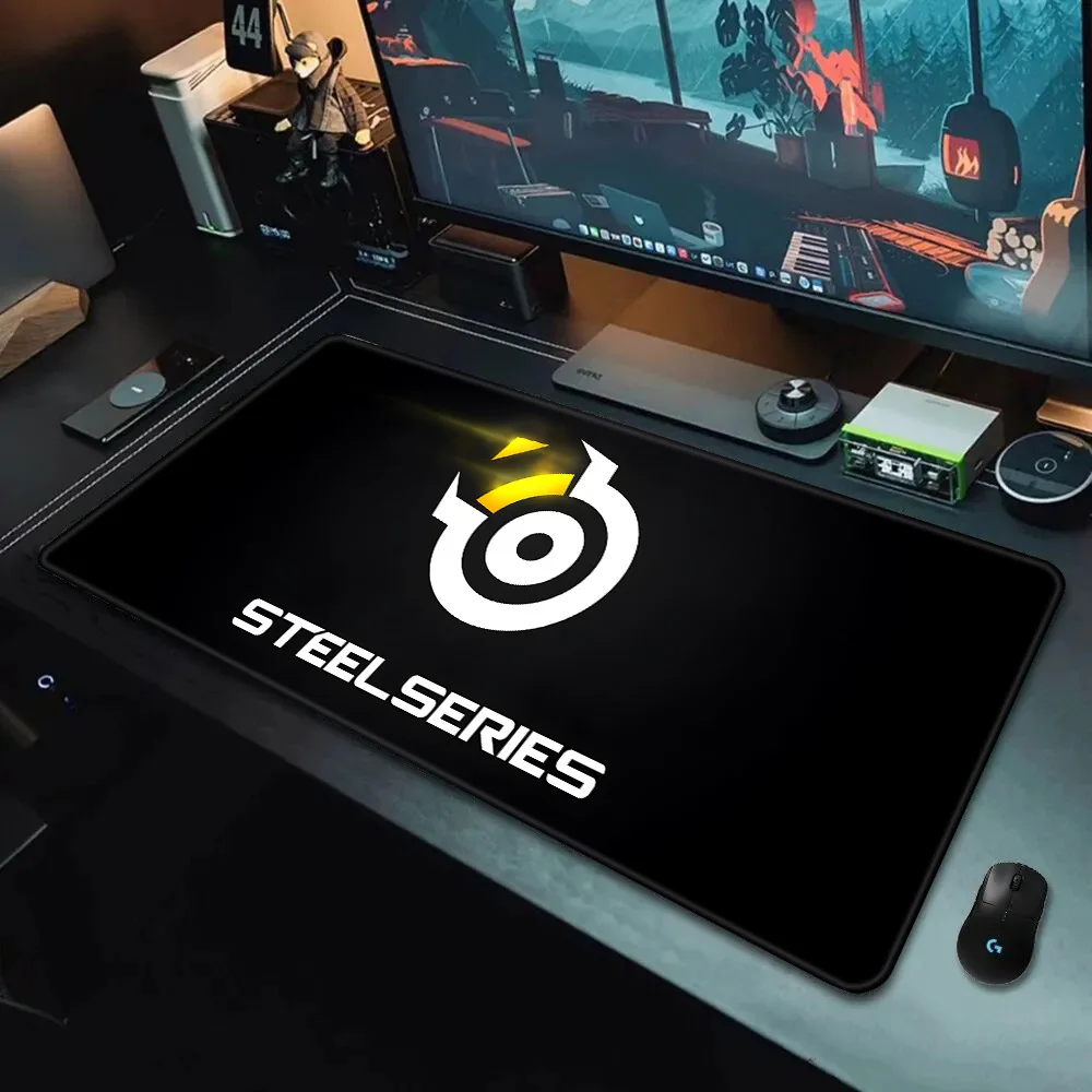 S-Steelseries Mousepad HD Printing Computer Gamers Locking Edge Non-slip Mouse Pad XXL90x40cm Keyboard PC Desk Pad