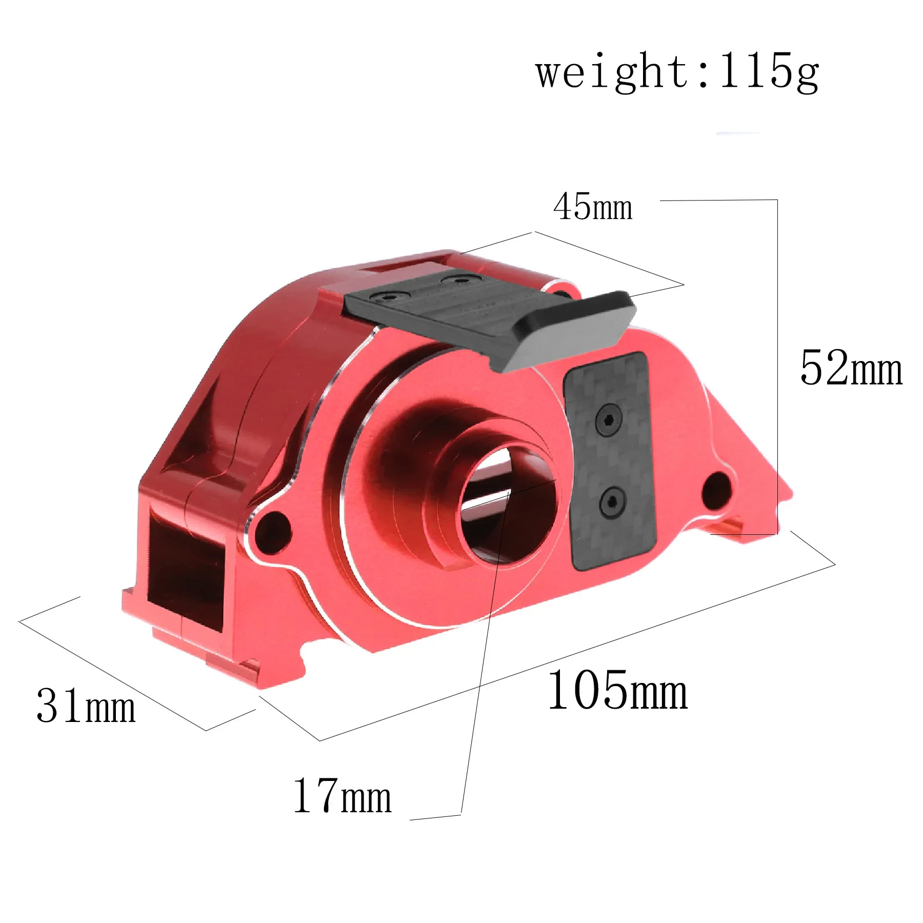 Aluminum Alloy Gearbox Housing for Arrma 1/8 Mojave 4X4 4S BLX RC Car Upgrades