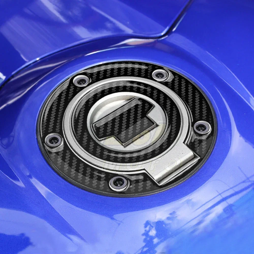 For YAMAHA MT09 2014-2022 MT01 MT03 MT07 MT10 MT15 M-SLAZ MT25 (5 Holes)  Fuel Cap Transparent Carbon Fiber AppearanceStickers