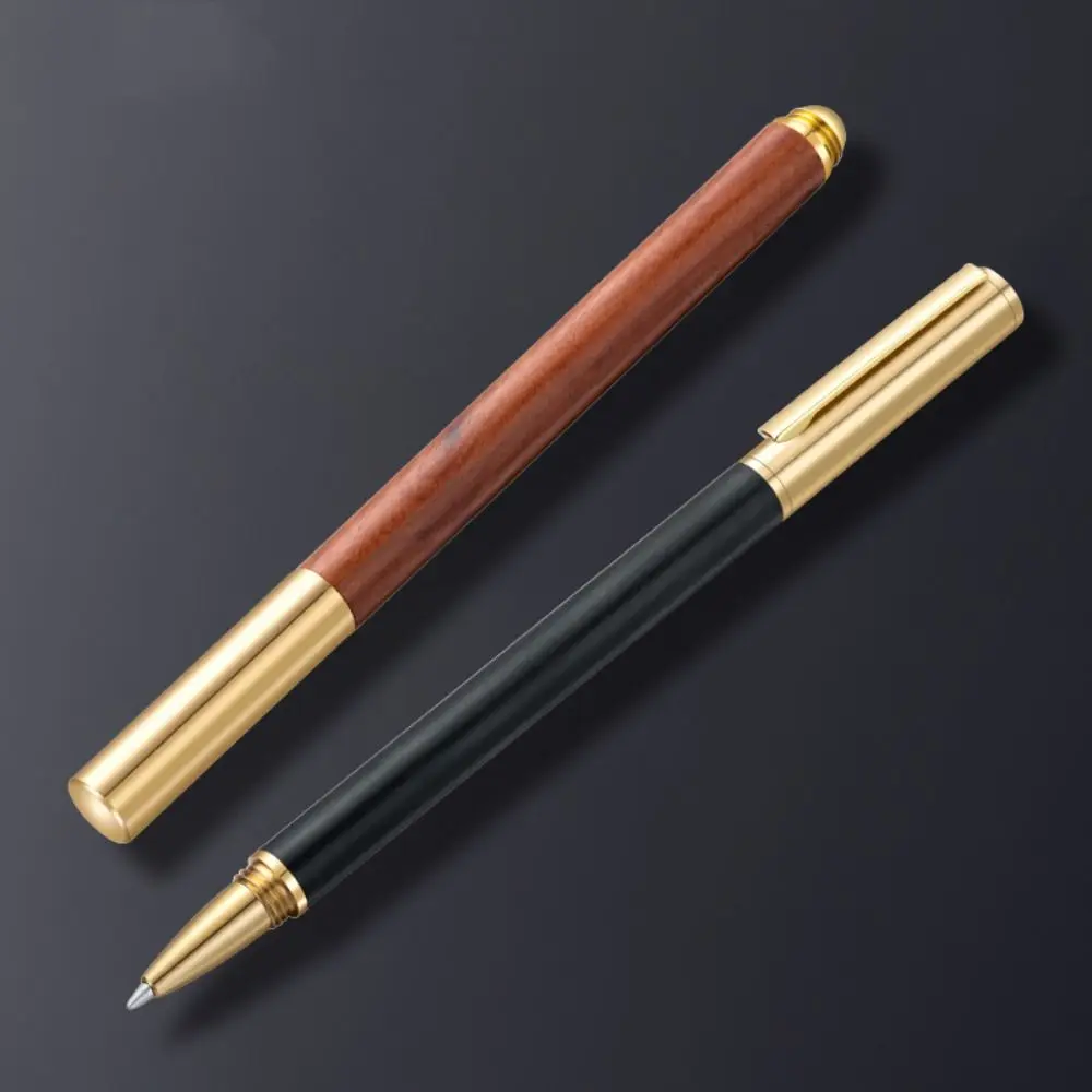 High Quality Wood Body Ballpoint Pen Business Students Gift Fountain Pen Brass Neutral Pen Students Gift