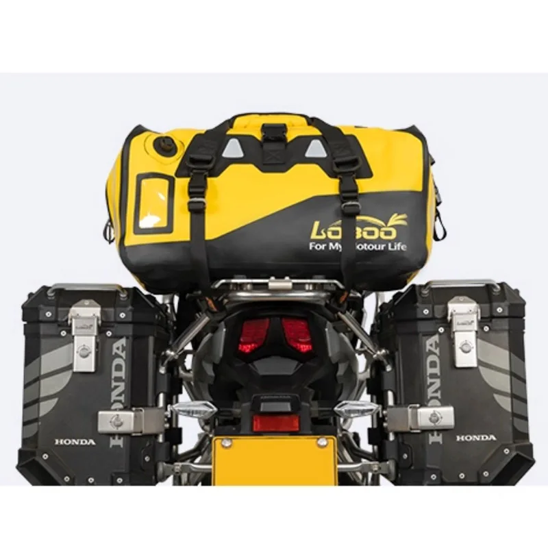

LOBOO Motorcycle Back Seat Bag Waterproof Rider Equipment Riding Backpack Luggage Bag Carry Bag Strong Dura Dry-wet separation