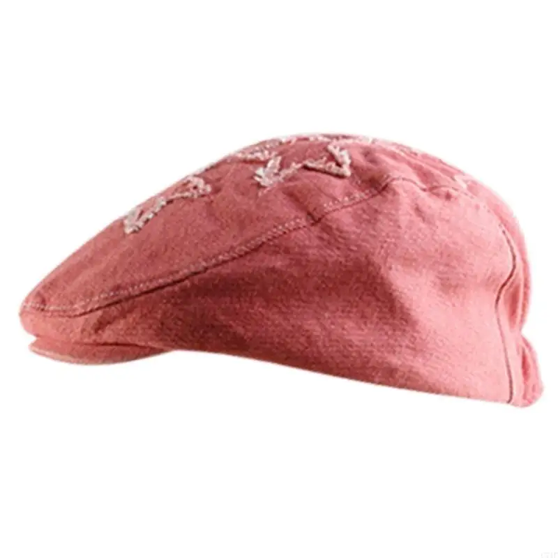 C71F موزع الصحف قبعة النساء فتاة الكورية الخمس نجوم مدببة طباعة قبعة في الهواء الطلق الشارع صور قبعة قبة قبعة التسوق Sunproof #3