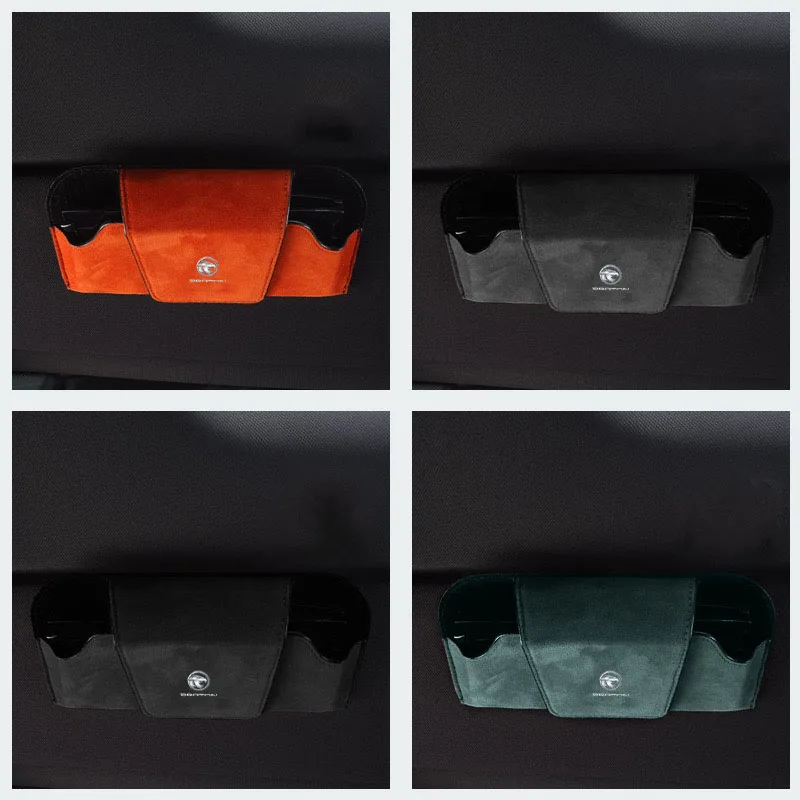 

Car Sun Visor Storage Box Storage Bag Glasses Suede Sunglasses Case Holder for proton x50 x70 x90 saga persona s50 Accessories