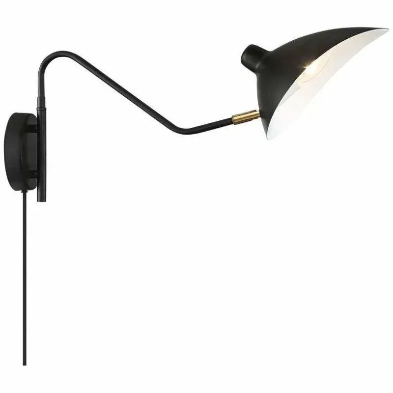 American style swing arm wall lamp With switch Indoor wall mounted lights For Restaurant café Bar Retro wall light Bedside lamp
