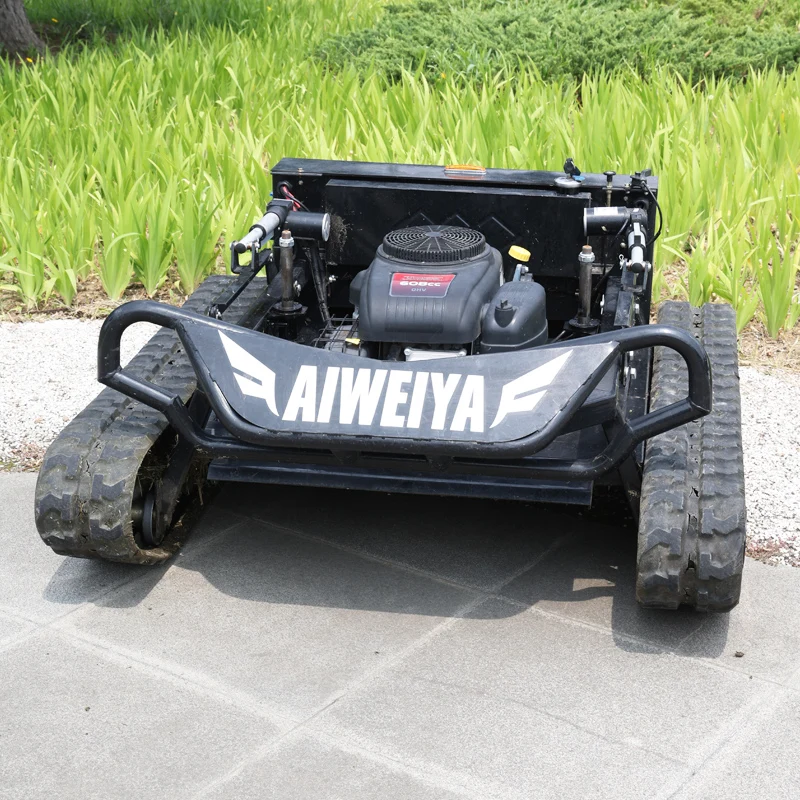 Customized Petrol Remote Control Robot Lawn Mower Robotic Lawnmower With Multi-Function Snow Shovel Blade Attachment view 3