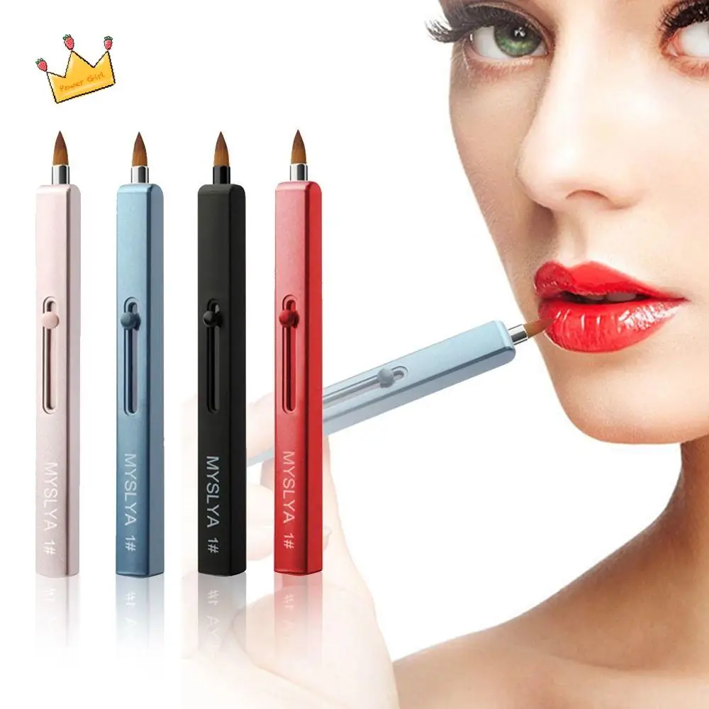 

Lady Capped Women Beauty Make Up Tool Eyeshadow Applicator Lipstick Brush Retractable Lip Brush Cosmetic Brush Lip Gloss Brush