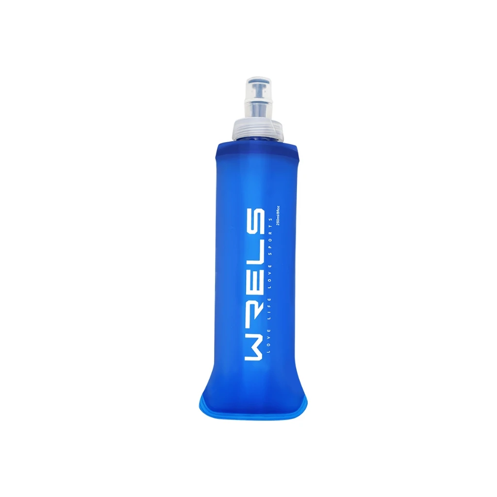 WRELS Klappbare Wasserflasche, TPU, BPA-frei, zusammenklappbar, weiche Flasche, Outdoor-Sport, Wandern, Camping, Laufen, tragbare weiche Wasserflasche
