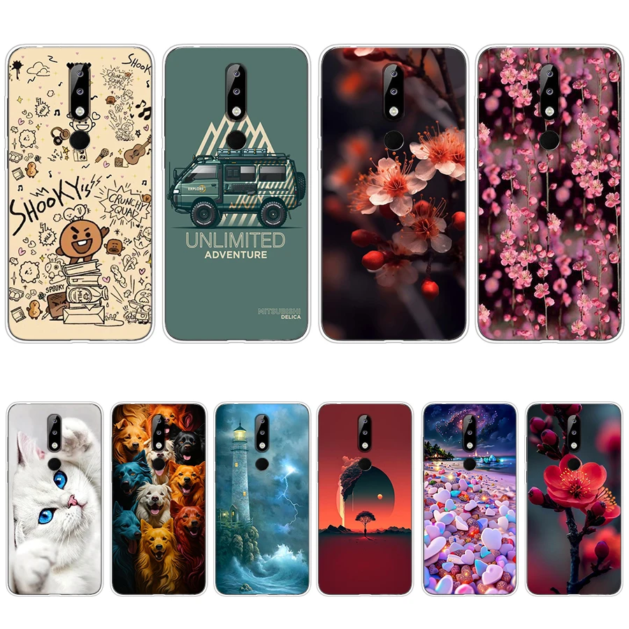 S5 colorful song Soft Silicone Tpu Cover phone Case for Nokia 5.1 plus