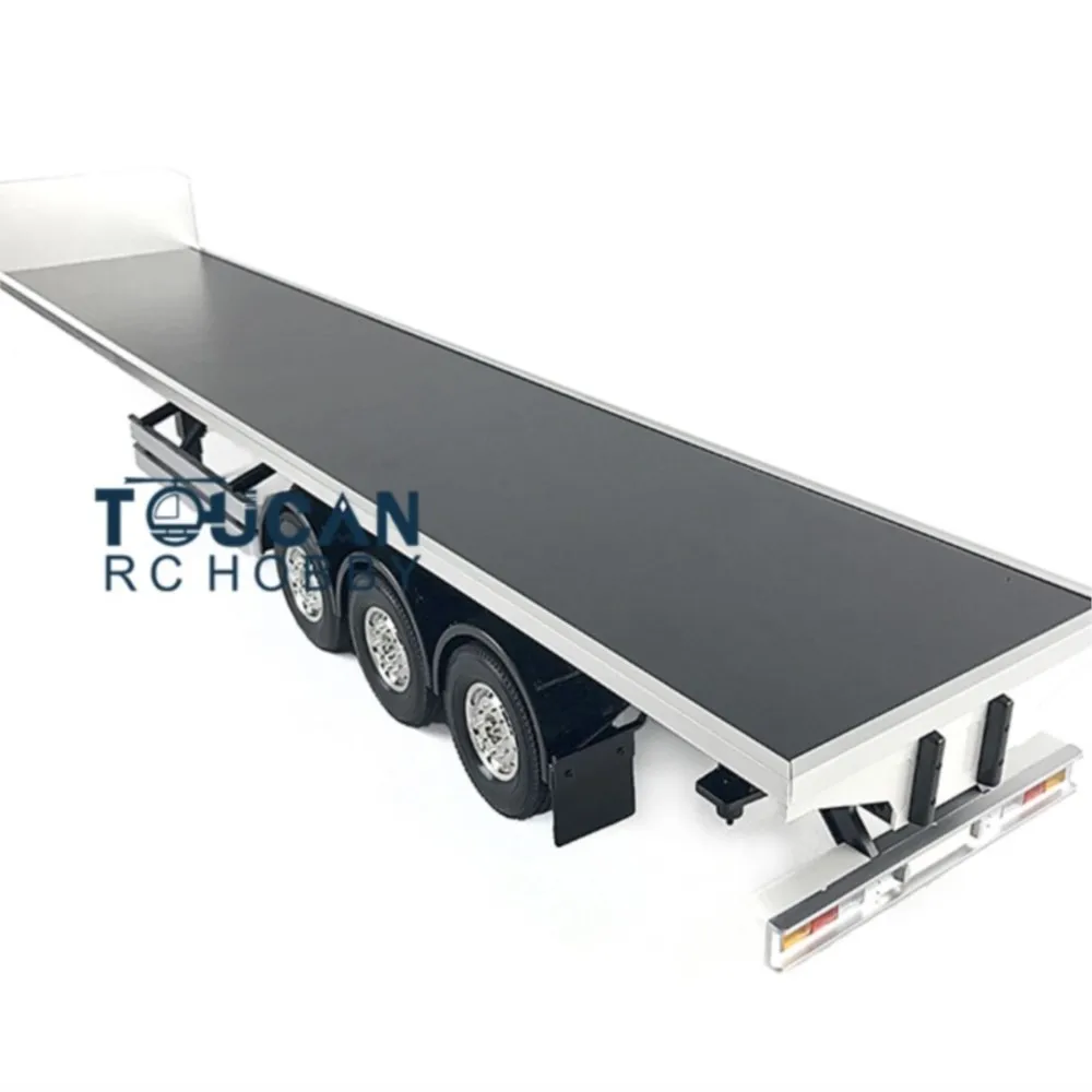 بيع الولايات المتحدة لهيكل توكان RC شبه مقطورة مسطحة لشاحنة جرار طامية موديل 1/14 ذاتية الصنع #6