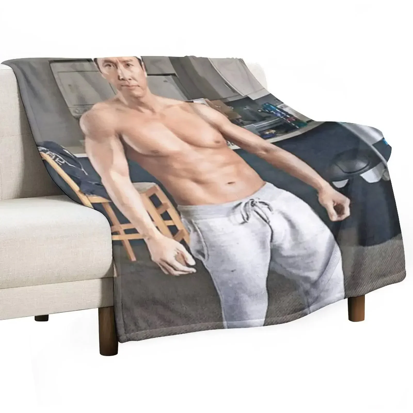

donnie yen Throw Blanket Soft Solid Color Blanket for Couch Bed