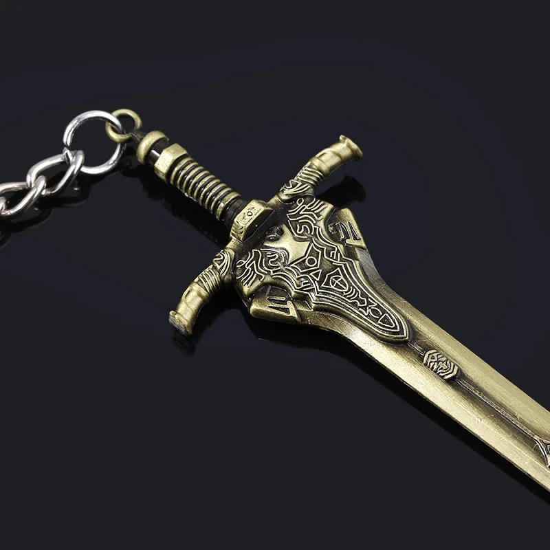 Creative Game Dark Souls 3 Artoria Sword Keychain Abyss Walker Knights Logo Metal Keyring High Quality Men Car Women Bag Jewelry