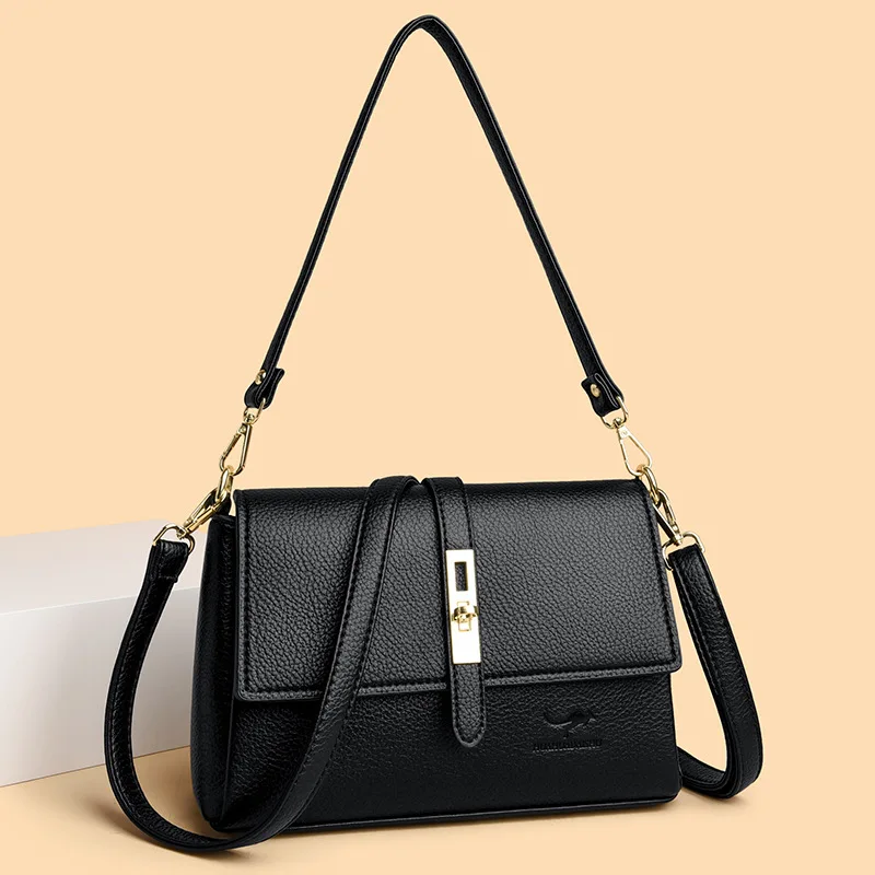 

2025 Minimalist Womens Shoulder Bag Large Capacity Stylish Square Crossbody Purse Soft Leather Office Commute Tote Bag
