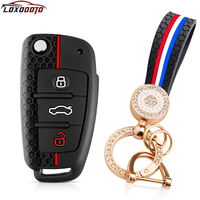 Silicone Car Key Case Holder Shell Keychain Key Cover For Audi A6 C6 A3 8v A4 B7 A1 Q2 Q3 Q7 TT A7 A3 8p Rs3 Rs6 S3 S7 S8