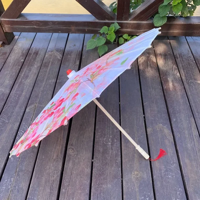 82cm Chinese Antique Style Oiled Paper Umbrella Woman Wedding Umbrella Silk Decoration Parasol Paraguas Sombrilla Sun Shade
