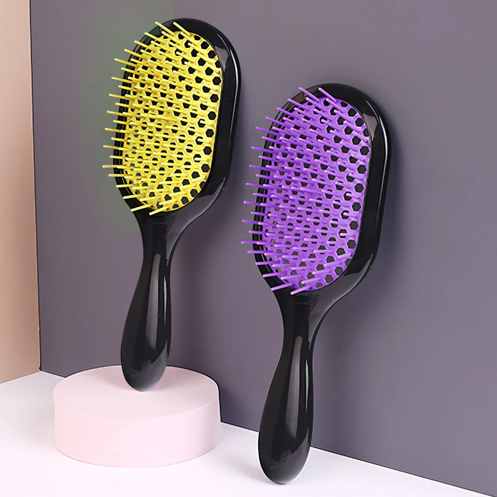 فرش شعر ناعمة قابلة للتنفس - شعيرات فائقة النعومة لسهولة فك التشابك، تناسب تجعيد الشعر الطبيعي، مستقيم، رطب/جاف/تالف