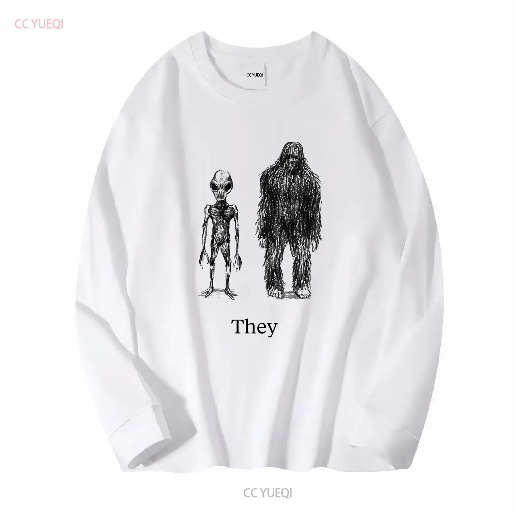 They Might Be Giants 2013 Sasquatch Alien T Shirt Size L Yellow Alternative Rock long or short sleeves vintage Washed Soft