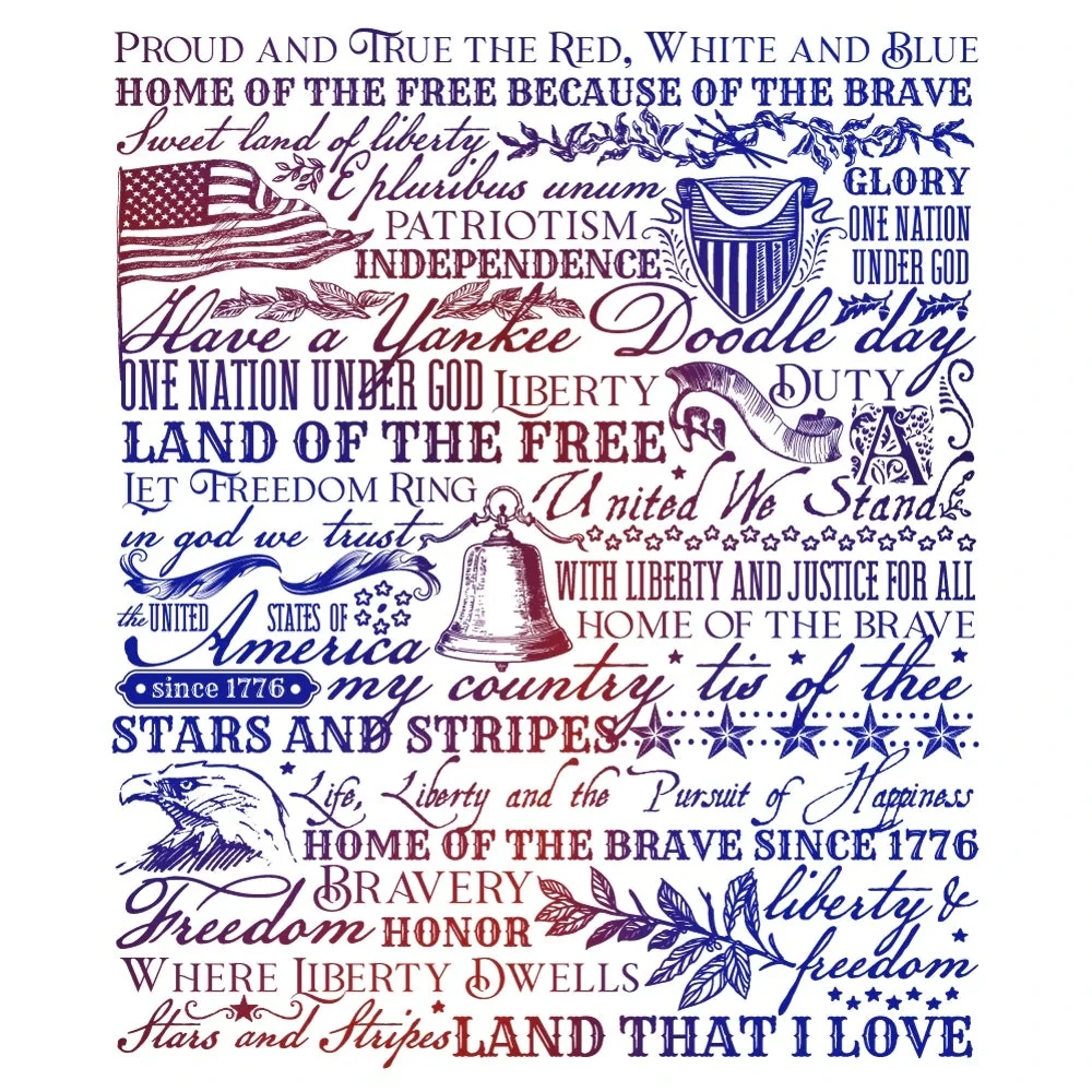 Land Of The Free Background Clear Stamps Cutting Dies for New June 2024 Scrapbooking Paper Making Bee Frame Craft Card