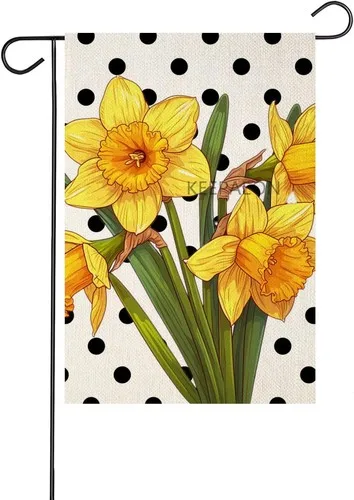 Watercolor Yellow Daffodil Garden Flag for Outdoor Watercolor, 12x18 Inch XXQ