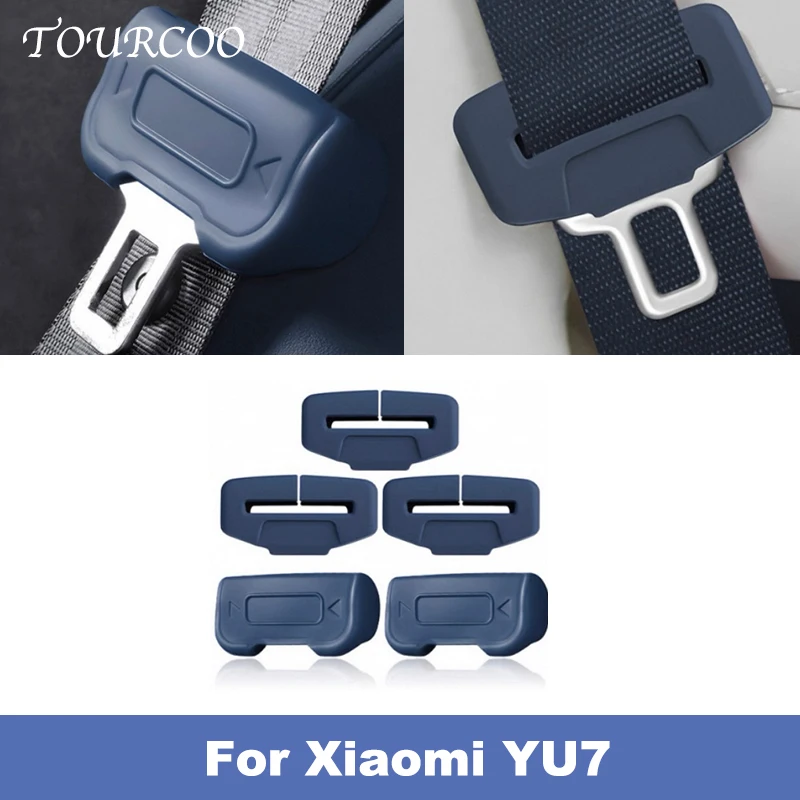 

Для Xiaomi YU7 2025 2026, автомобильный ремень безопасности, зажим с пряжкой, защитный чехол, защита от царапин, внутренняя кнопка, антишумные аксессуары