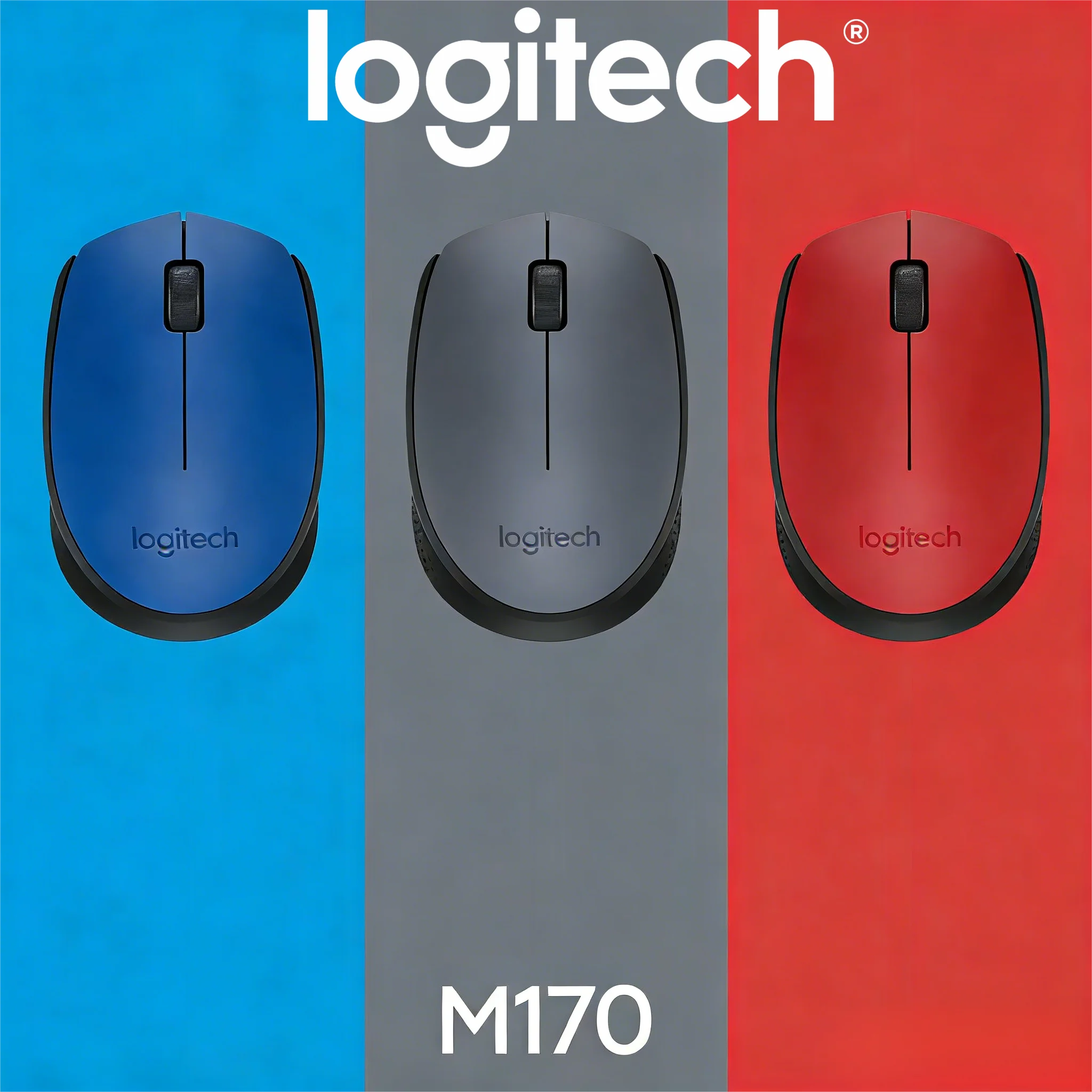 

Logitech M170 portable wireless mouse 2.4G USB receiver with ergonomic grip within 10m range,allowing you to enjoy comfortable