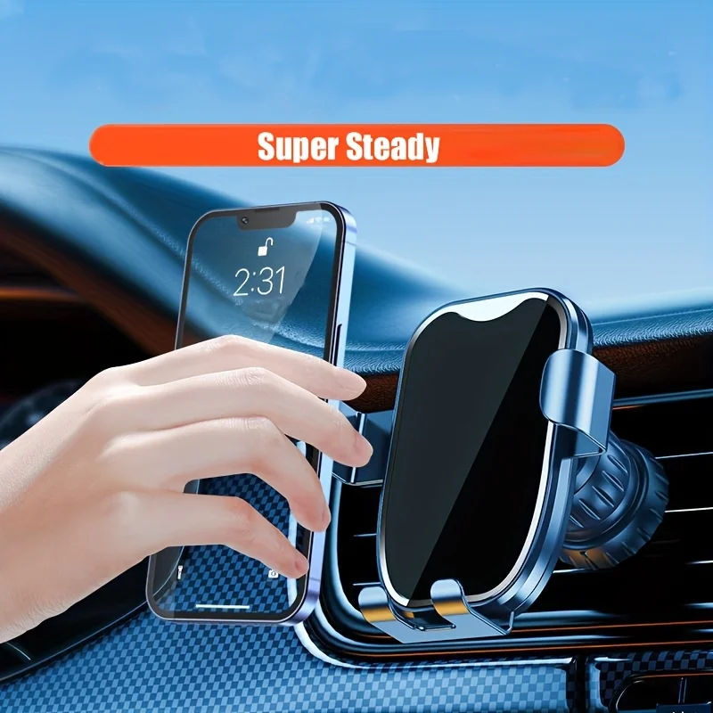 Handyhalter fürs Auto, Handyhalterung für Lüftungsschlitze im Auto, universeller Auto-Lock-Autotelefonhalter für die meisten Smartphones, universeller Handyhalter