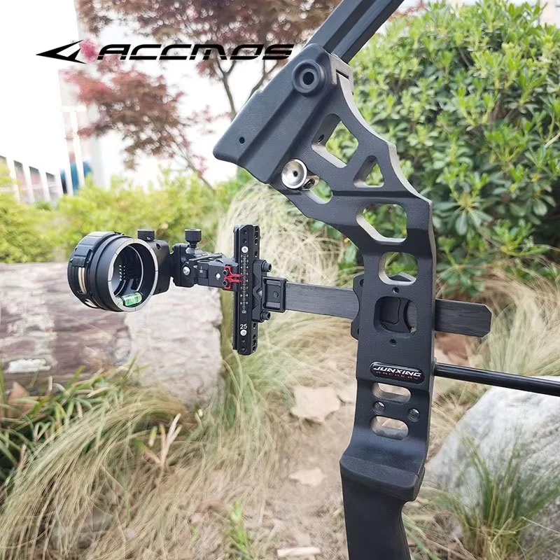 TX2650 Compound Bow Sight 5 Pin Sight 6-Inch Adjustable Left/Right Hand Bow Sight for  Archery Hunting