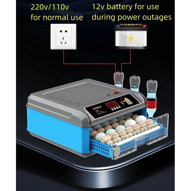 

Egg Fully Automatic Goose Hatchery Incubator 500 Eggs Hatching Machine High Productivity Dual Power Supply 8Kg