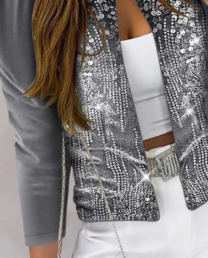 Jacquard and Diamond Patterned Open Jacket for Women In Autumn and Winter, Fashionable, Elegant and Personalized Short Jacket