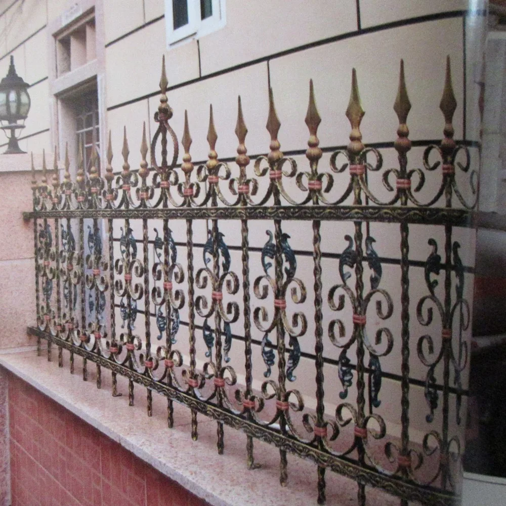 

Home Use Aluminum Wrought Iron Fence Metal Fences Panel Ornamental Garden Fences Iron Fencing Iron Gates