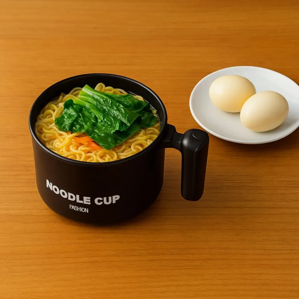 

Stainless Steel Noodles Ramen Bowl Heat Resistant Large Capacity Noodles Cup with Lid Anti-scald Lunch Box Lunch Box