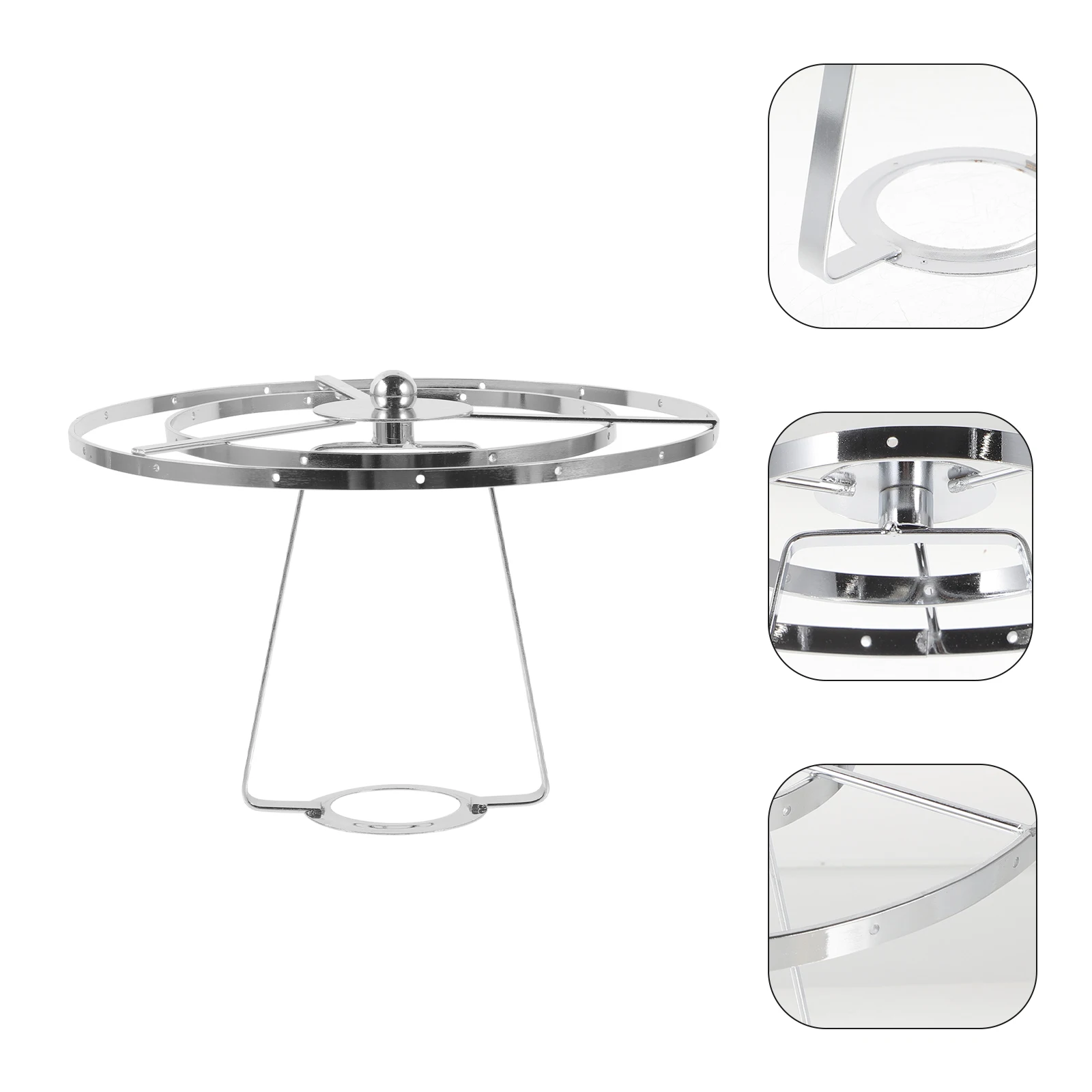 

Retro Crystal Lamp Stand Lampshade Harp Holder Metal Holders Vintage Silver Parts