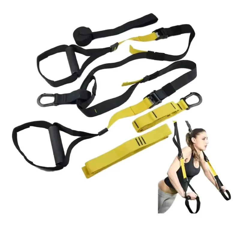 Custom Color Logo Portable Gym Hanging Trainer Strap High Quality Weight Strength Training Fitness Accessory