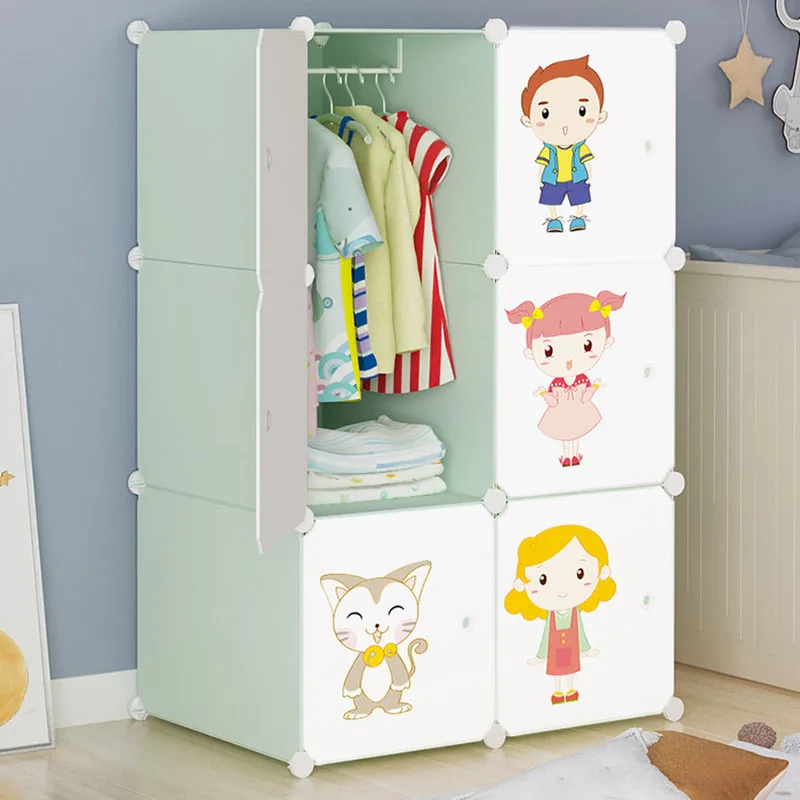 

Cabinet Organizer Wardrobe Storage Bedroom Clothes Plastic Living Room Open Display Wardrobe Modern Guarda Roupa Home Furniture