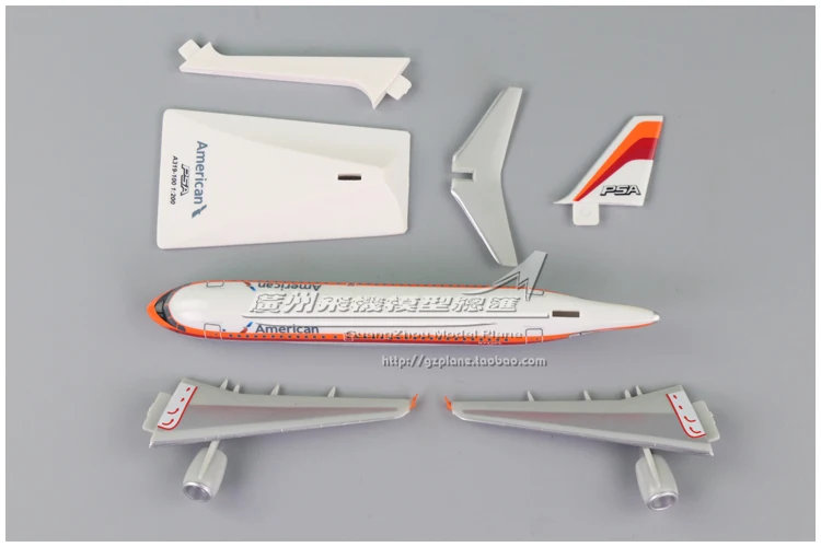 NEW 17CM American Airlines Airbus A319-100 Plastic Assembly Simulation Aircraft Model 1:200 Plane Model Collector